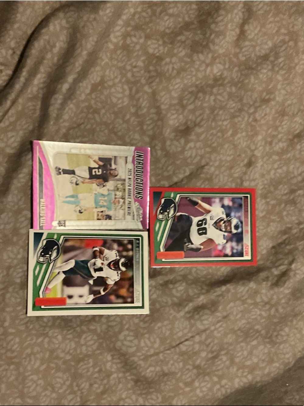 NFL Football Trading Cards - Green & Red Accents